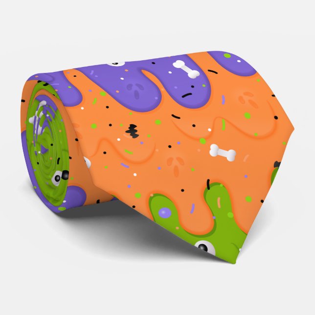 Cravate Crème glacée d'Halloween (Roulé)