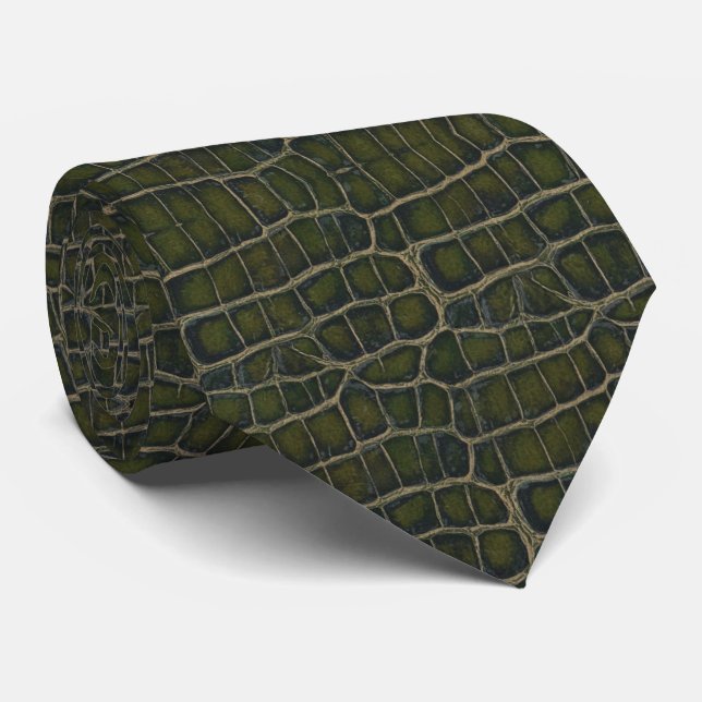 Cravate Crocodile Skin  (Roulé)