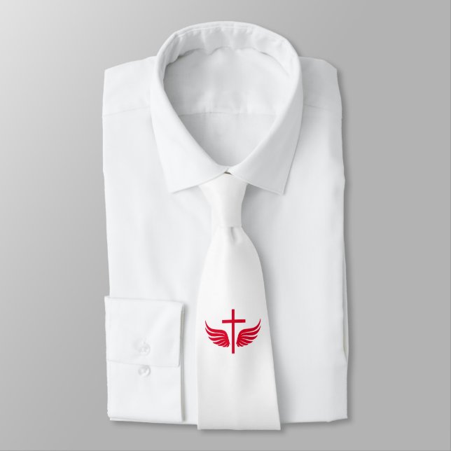 Cravate Croix chrétienne (Attaché)