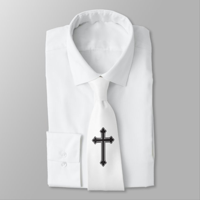 Cravate croix chrétienne (Attaché)