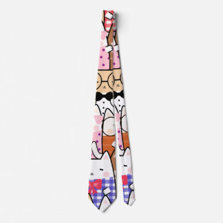 Cravate Cuire des chats motifs sans soudure