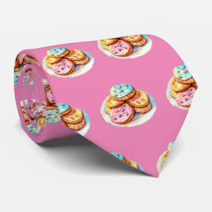 Cravate Cuisine carrelée motif boulangerie