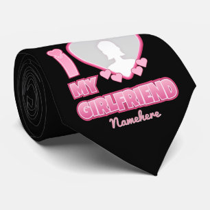 Cravate Custom I Love My Girlfriend - Ajouter photo et nom