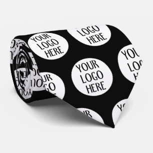 Cravate Customisez le logo de votre entreprise Black White