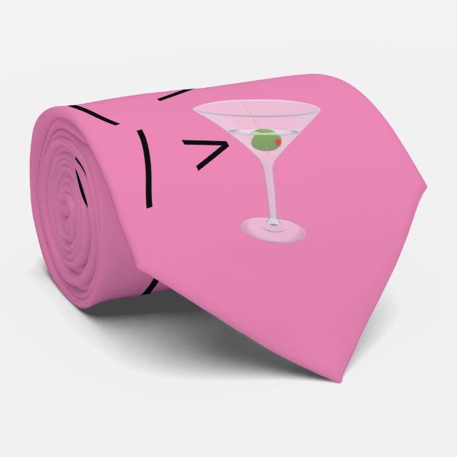 Cravate Cute Ascii lapin tenant martini Thunder_Cove (Roulé)