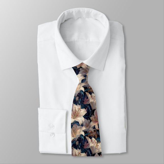 Cravate Cute Birthday Gifts For Him Lilies Floral (Attaché)