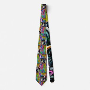 Cravate Cute Brindle French Bulldog Necktie