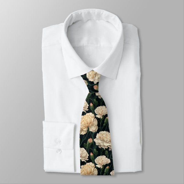 Cravate Cute Christmas Gift For Boyfriend Carnation Flower (Attaché)