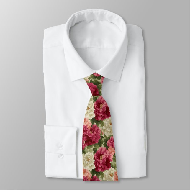 Cravate Cute Gifts For Men Peonies (Attaché)