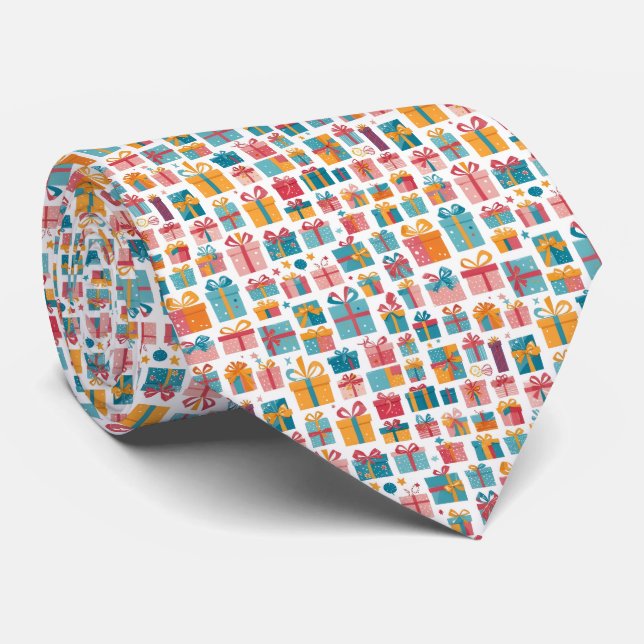 Cravate Cute Gifts in Bags and Boxes with Ribbons Pattern (Roulé)