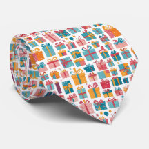 Cute Gifts in Bags and Boxes with Ribbons Pattern