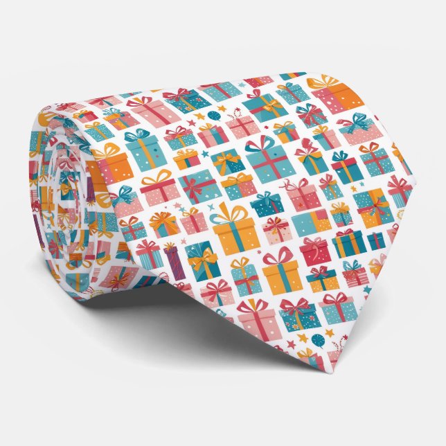 Cravate Cute Gifts in Bags and Boxes with Ribbons Pattern (Roulé)