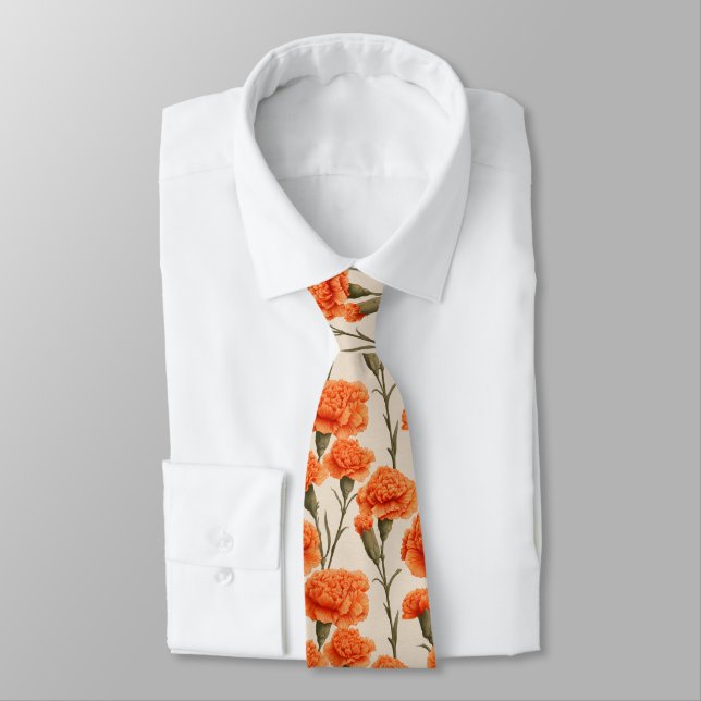 Cravate Cute Groomsmen Carnation Flower (Attaché)