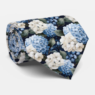 Cravate Cute Hydrangea motif carrelé de fleurs