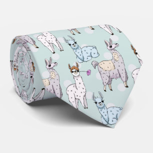 Cravate Cute Llama Motif Pois