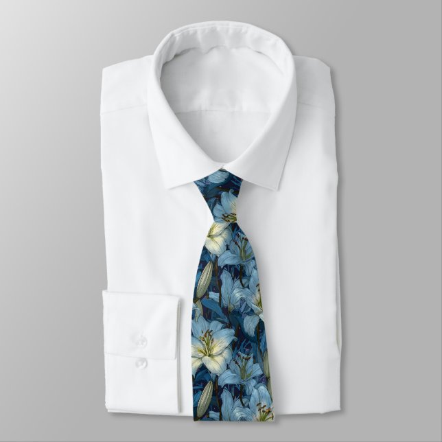 Cravate Cute Mens Fashion Lilies (Attaché)