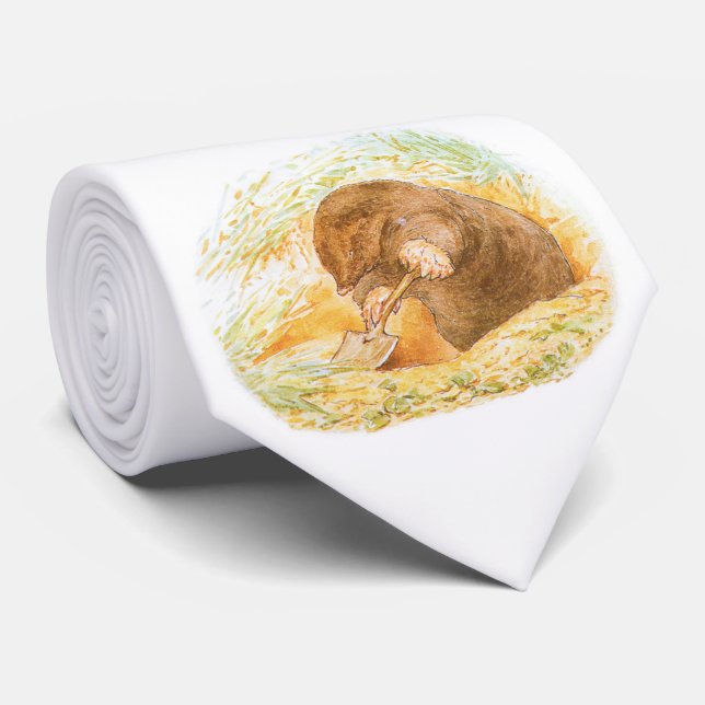 Cravate Cute Mole (Animal Art for Kids) (Beatrix Potter) (Roulé)