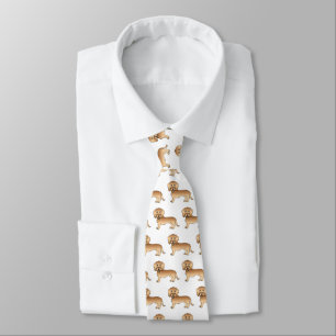 Cravate Dachshund à poil dur blé Cartoon Chien Motif