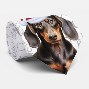 Cravate Dachshund à poil ras Woof Noël Amateur de chiens