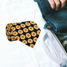Dahlia jaune motif floral sur noir