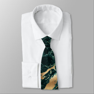 Cravate Dalle de marbre vert sarcelle PixDezines + veines 