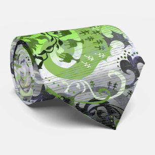 Cravate Damas de dragon d'Agender - couleurs du drapeau de