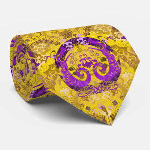 Cravate Damas du dragon intersexe - Couleur du drapeau de 
