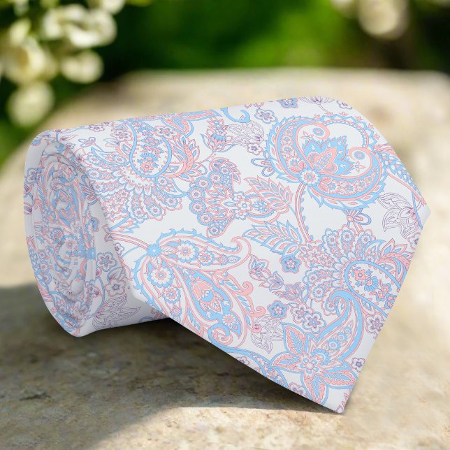 Cravate Damask Paisley vectoriel transparent motif floral (Créateur téléchargé)