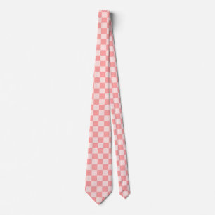 Cravate Damier rose