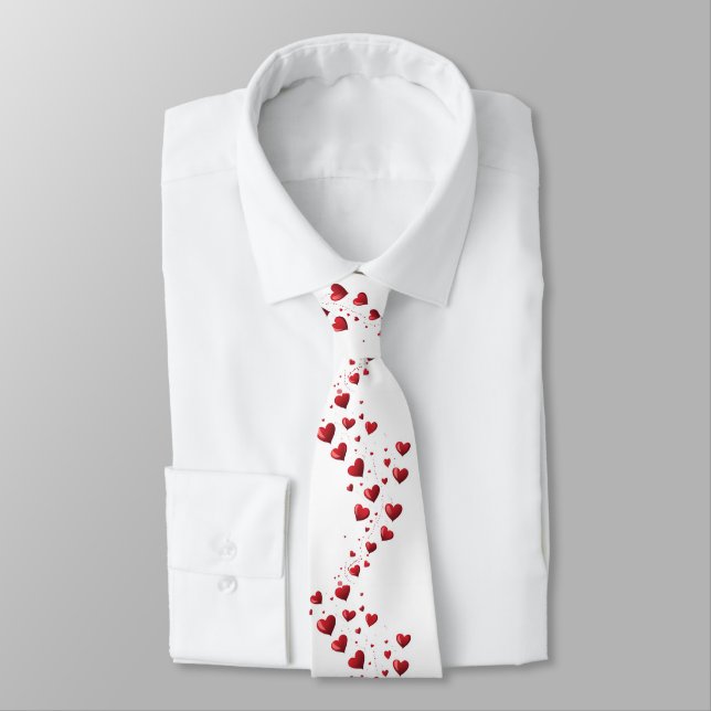 Cravate d'amour, Coeurs, Mariage, Groomsmen, Valen (Attaché)