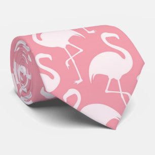 Cravate d'amusement de motif de Flamant rose de