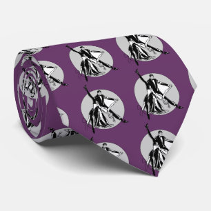 Cravate dansante violette