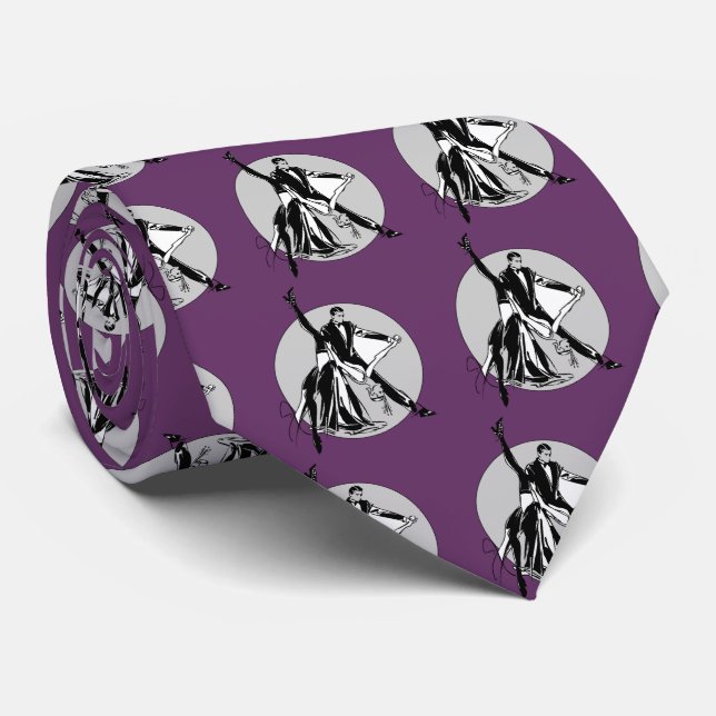 Cravate dansante violette (Roulé)
