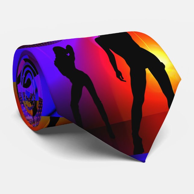 Cravate Danse Disco Filles Font Luminer Dans L'Obscurité (Roulé)