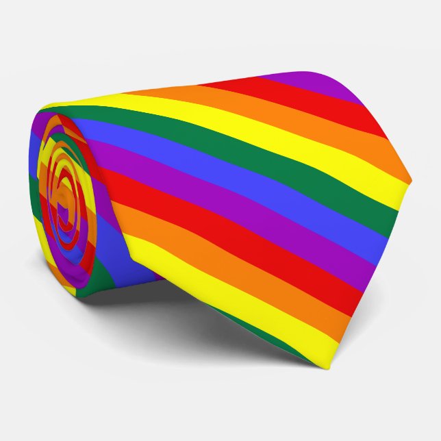 Cravate d'arc-en-ciel de #Pride de fierté (Roulé)