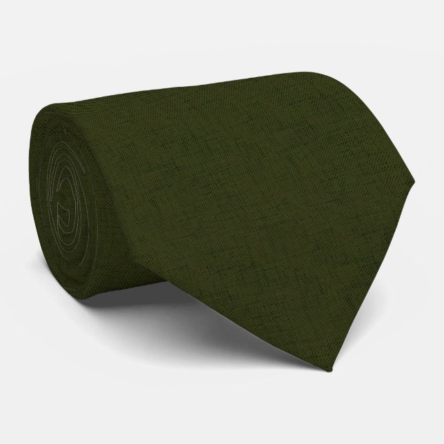 Cravate Dark olive textured (Roulé)