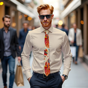 Cravate d'art Abstrait Fiesta Bloom