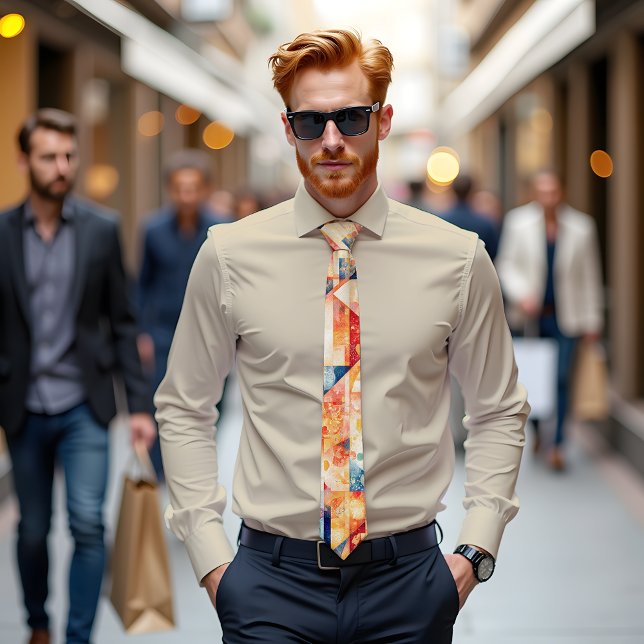 Cravate d'art Abstrait solaire (Créateur téléchargé)