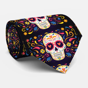 Cravate Day of The Dead Sugar Skull Men's Tie