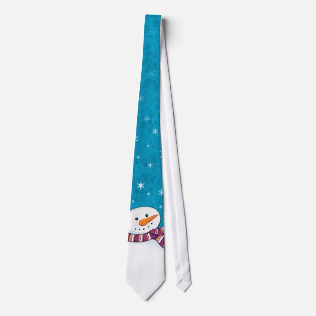 Cravate de bonhomme de neige d'amusement et de (Devant)