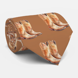 Cravate de bottes de cowboy Brown