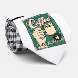 Cravate de café rétro