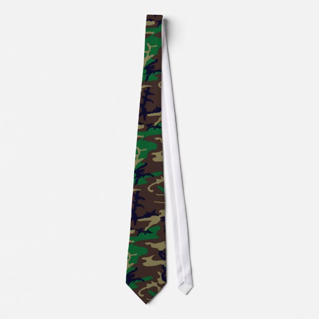 Cravate de Camouflage Woodland (Devant)