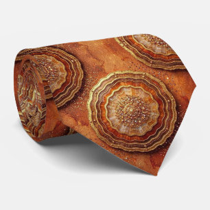 Cravate de costume de luxe Tie Rust + Geode Or
