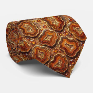 Cravate de costume de luxe Tie Rust + Geode Or
