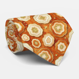 Cravate de costume de luxe Tie Rust + Geode Or