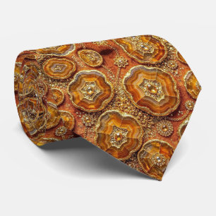 Cravate de costume de luxe Tie Rust + Geode Or