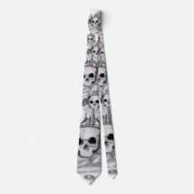 Cravate de crâne/Necktie Skull and gold