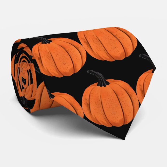 Cravate de design Citrouille amusant pour Hallowee (Roulé)