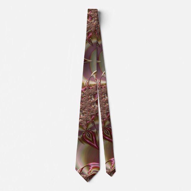 cravate de design originale Brown et rose (Devant)